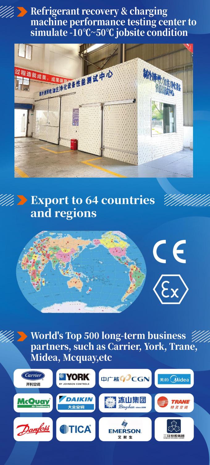 Refrigerant Recovery Machine With Storage Tank To Recovery R32 R1234ze ...