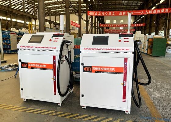 kopen 380V 50Hz koelmiddel vulmachine met snelle laadsnelheid van 100-200 g/s online manufacture