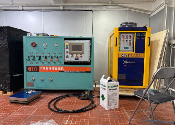 kopen R22/R134A/R410A Koelmiddel Vulaanapparatuur met 10L-100L Cilinders Capaciteit online manufacture