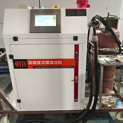 구입하다 HVAC 조립 라인을 위한 고정밀 자동 냉매 충전 기계 40‑200g/s 충전 속도 online manufacture